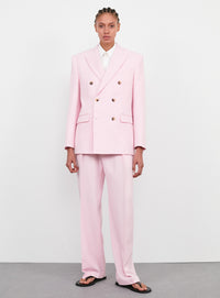 Double Breasted Blazer - Blush