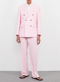 Double Breasted Blazer - Blush