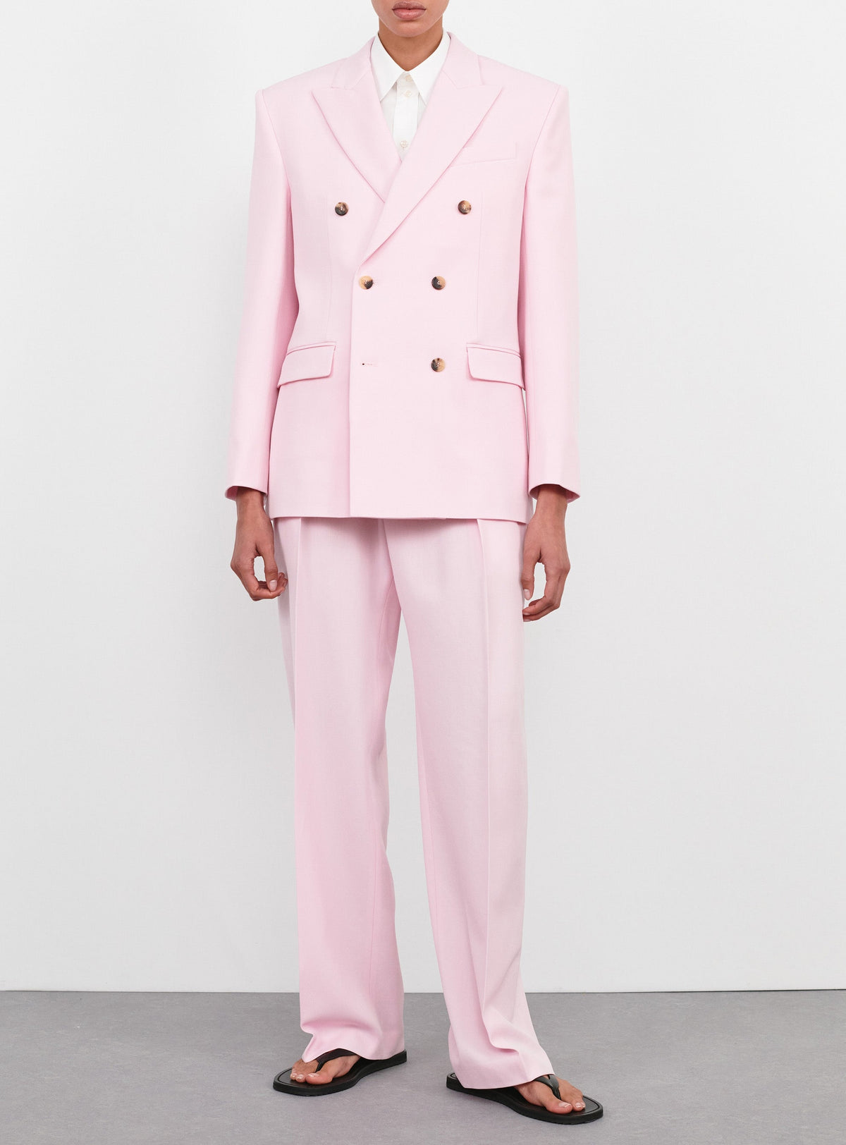 Double Breasted Blazer - Blush