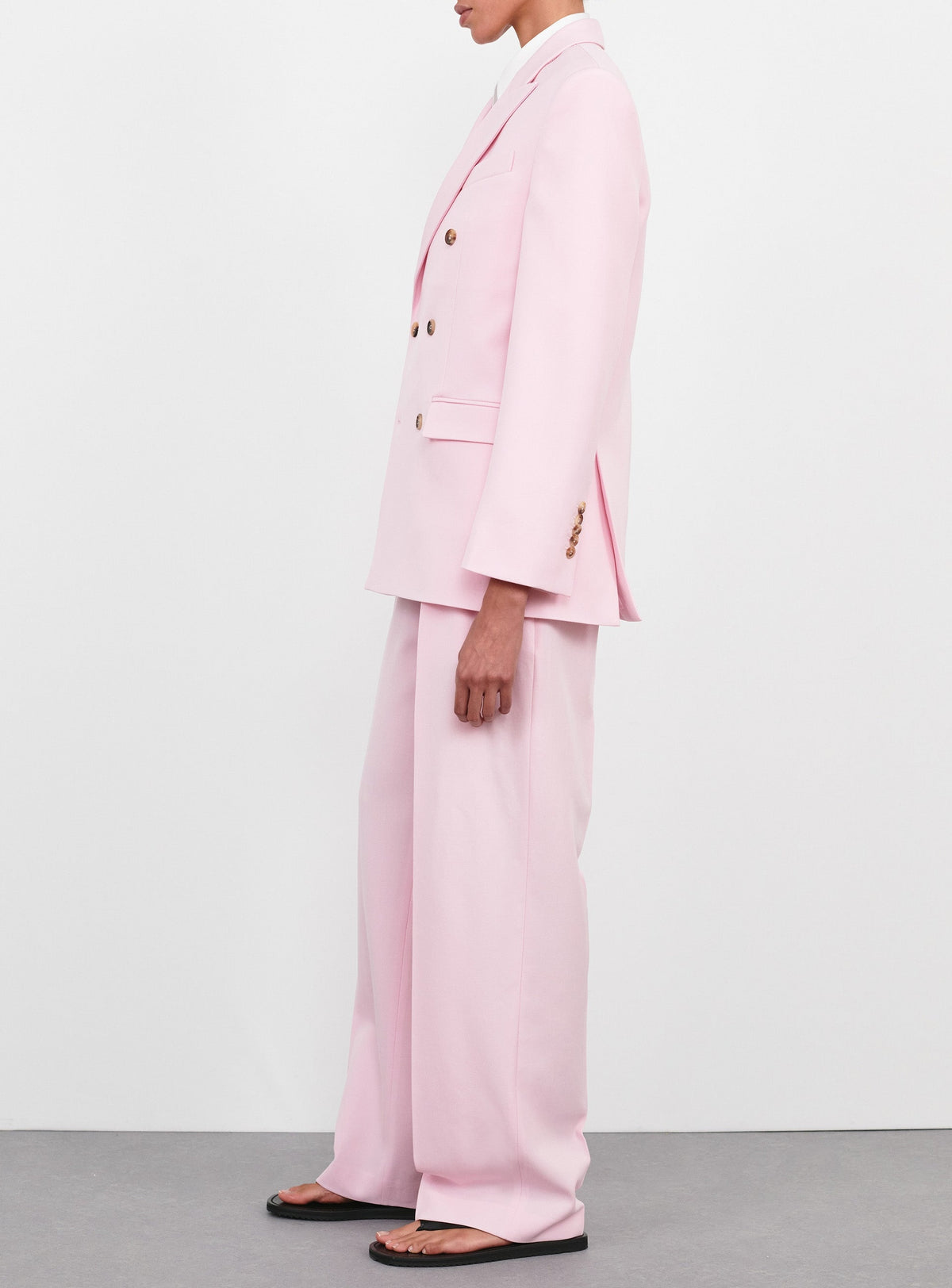 Double Breasted Blazer - Blush