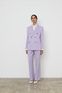Double Breasted Blazer - Lilac