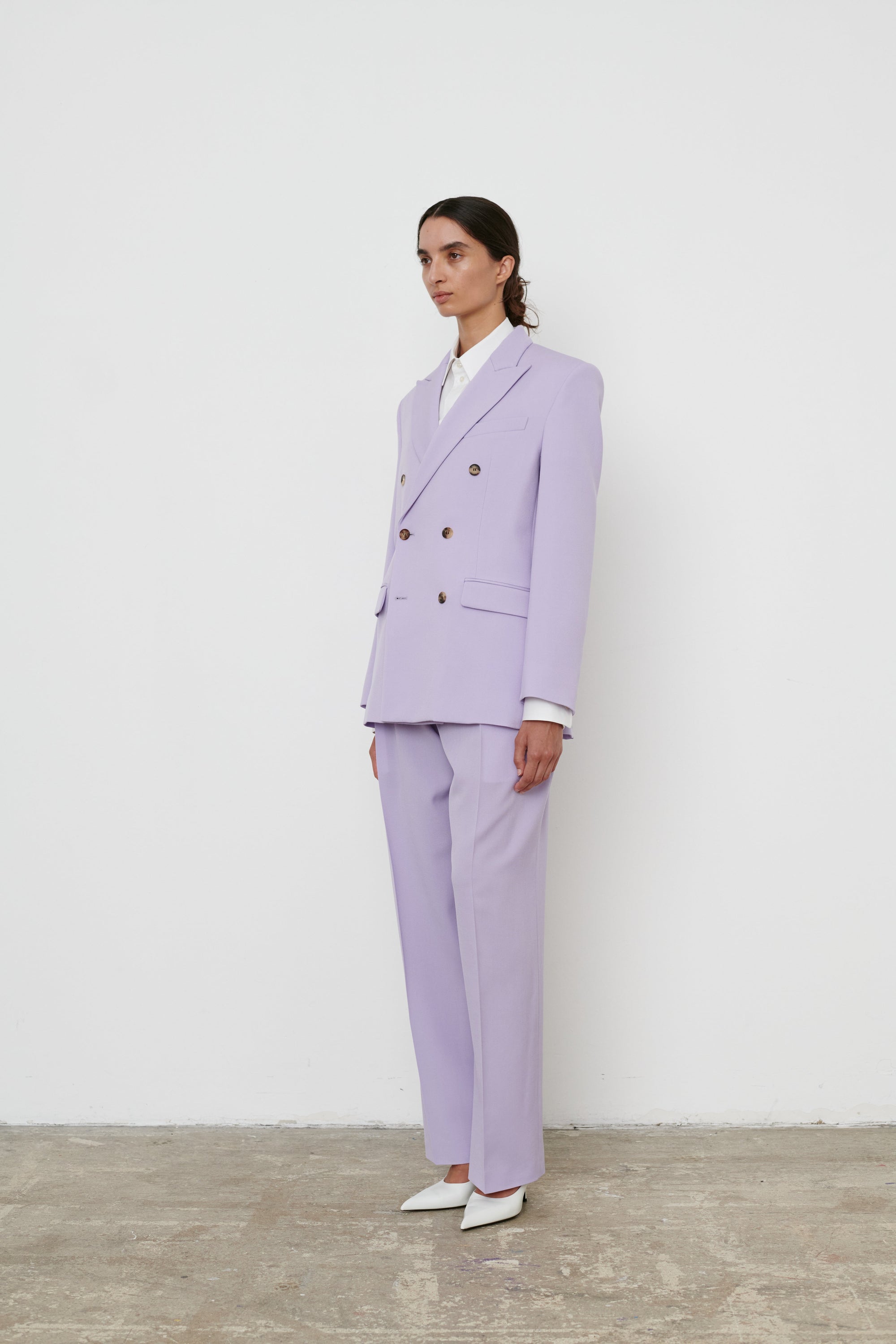 Double Breasted Blazer - Lilac