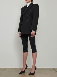 Double Breasted Contour Blazer - Black