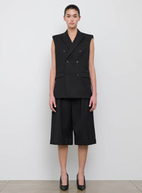 Double Breasted Vest - Black