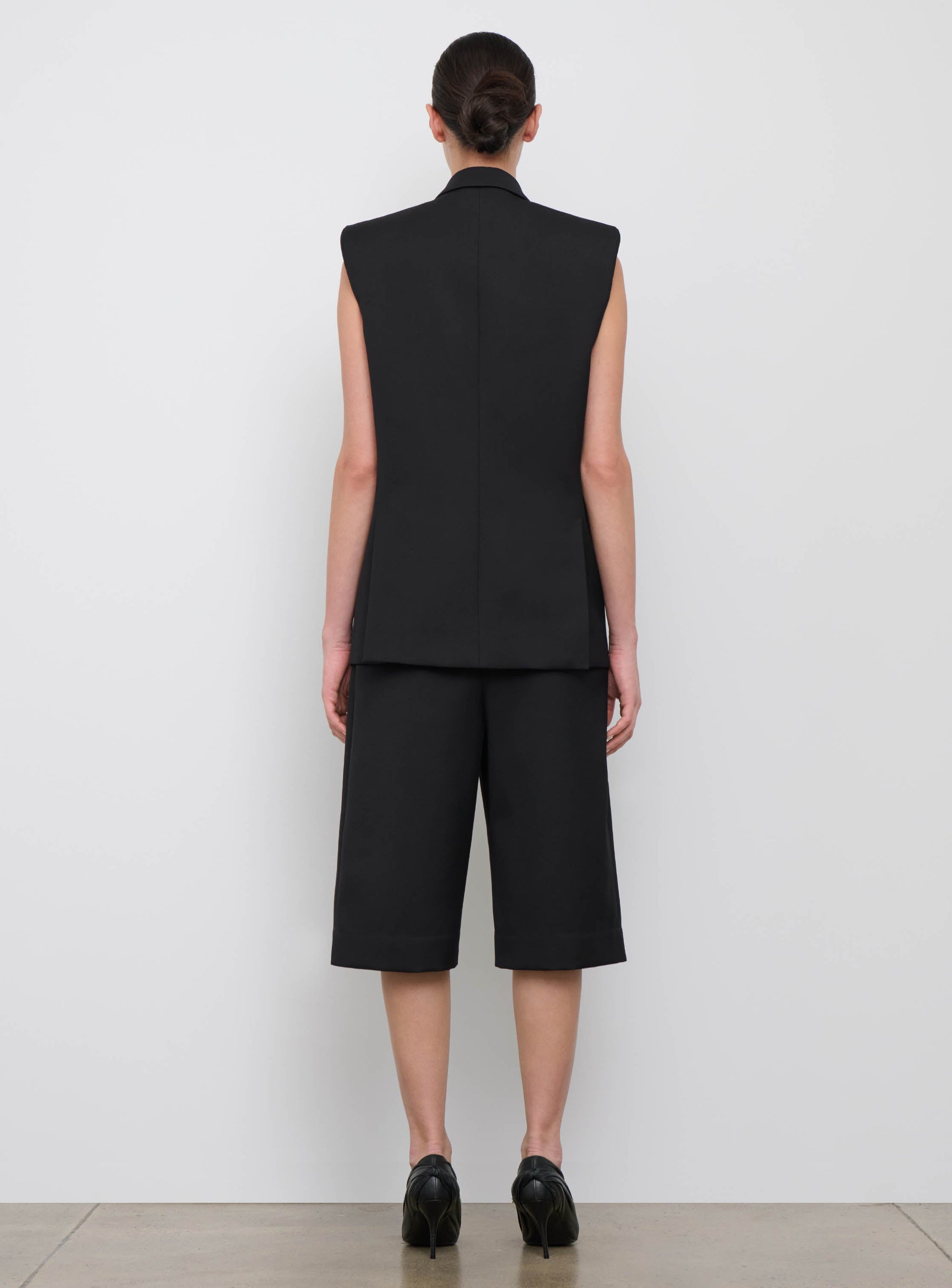 Double Breasted Vest - Black