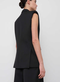 Double Breasted Vest - Black