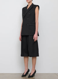 Double Breasted Vest - Black