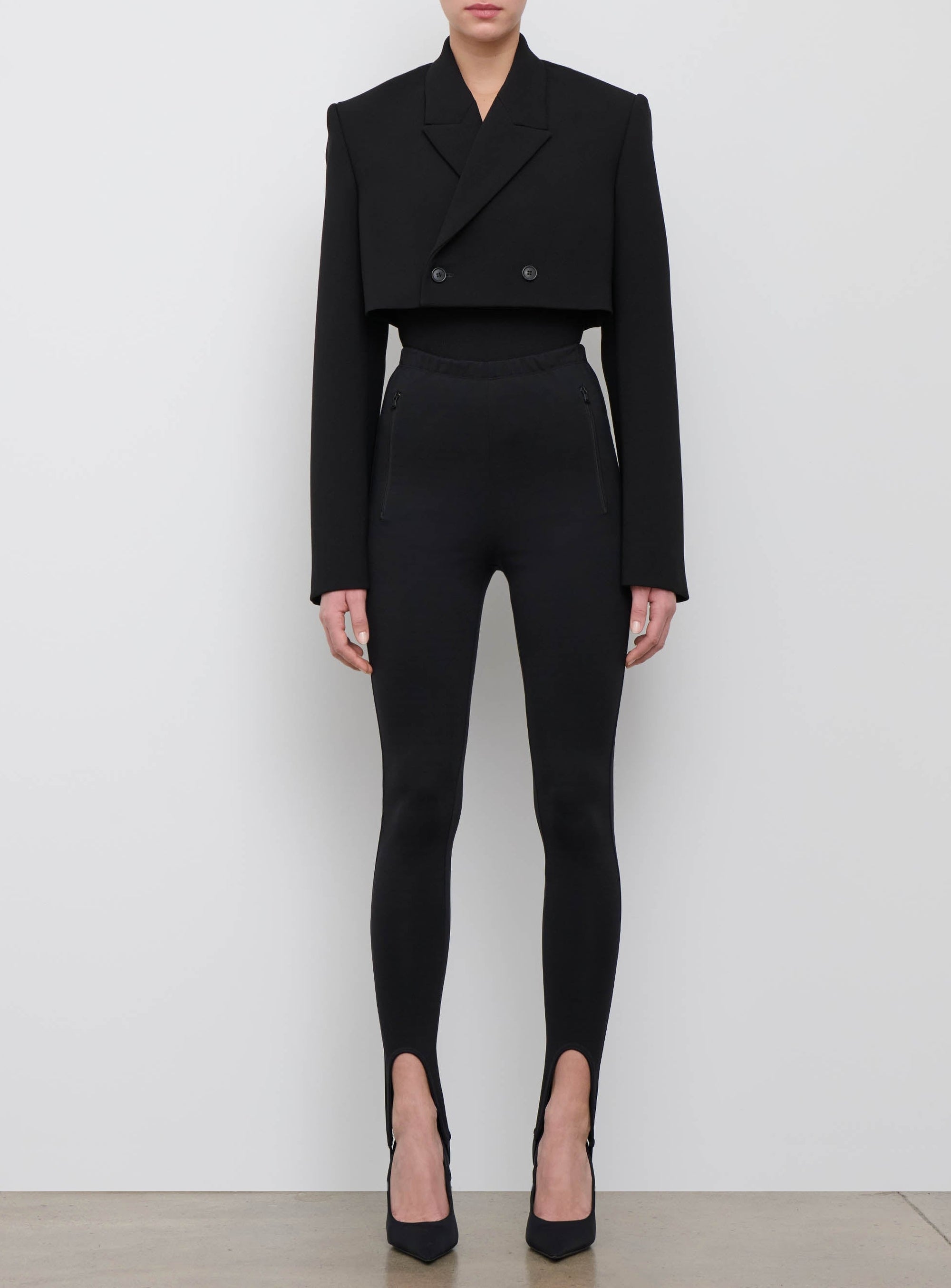 Crop Blazer - Black