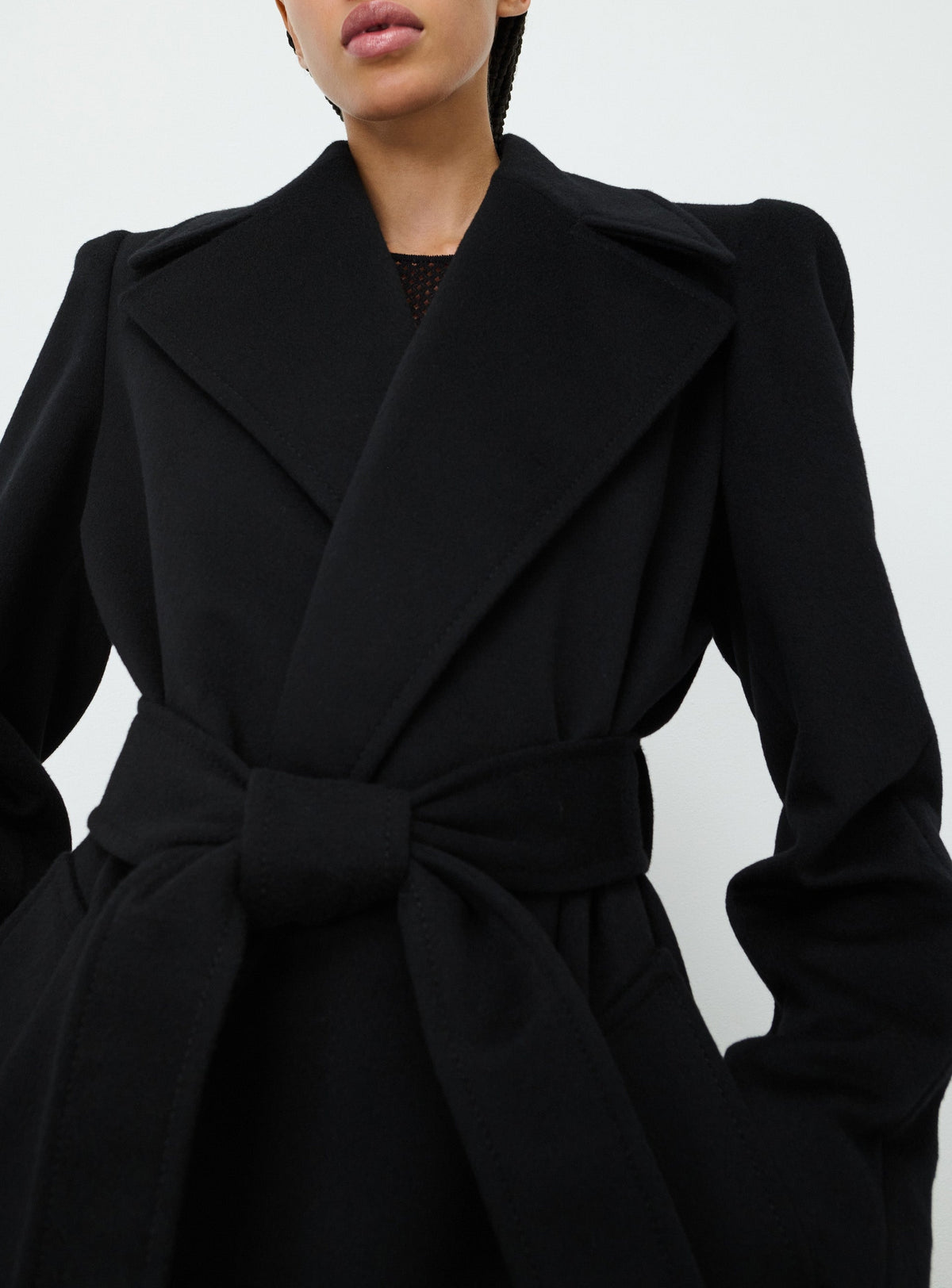 RHW Coat Midi - Black