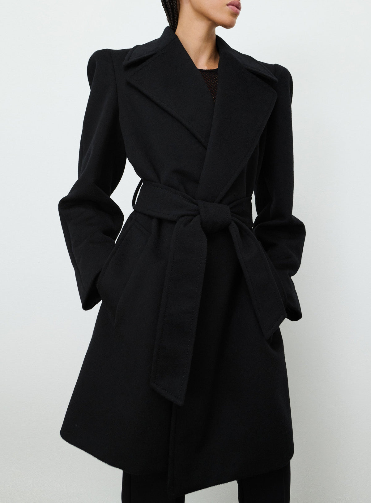 RHW Coat Midi - Black