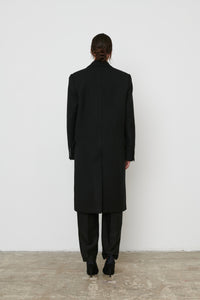 Classic Double Breasted Coat - Black