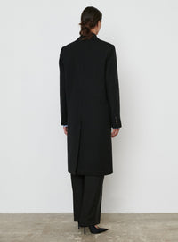Classic Double Breasted Coat - Black