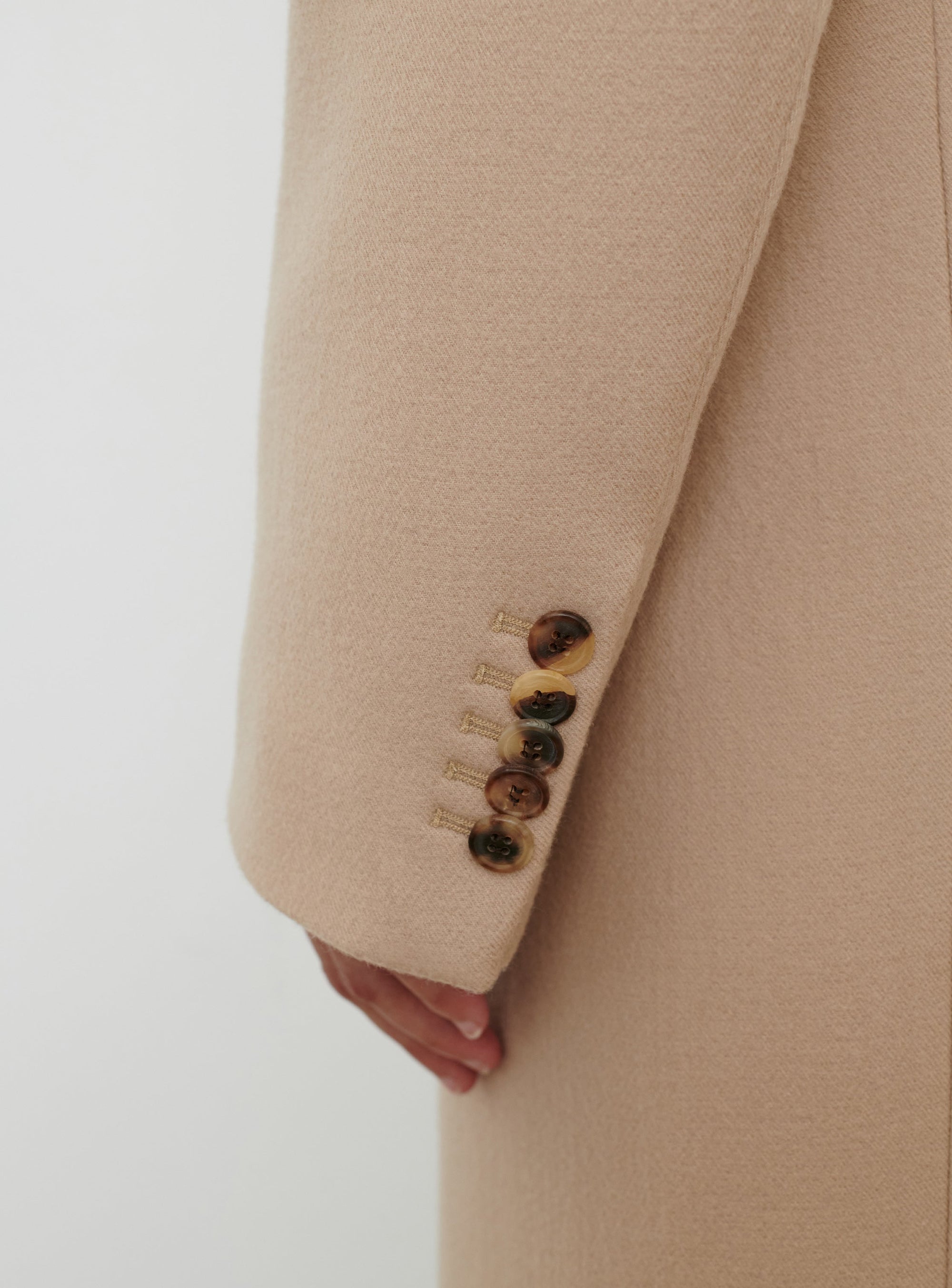 Classic Double Breasted Coat - Khaki