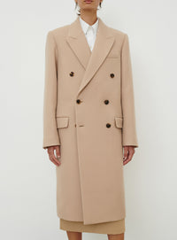 Classic Double Breasted Coat - Khaki