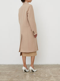 Classic Double Breasted Coat - Khaki
