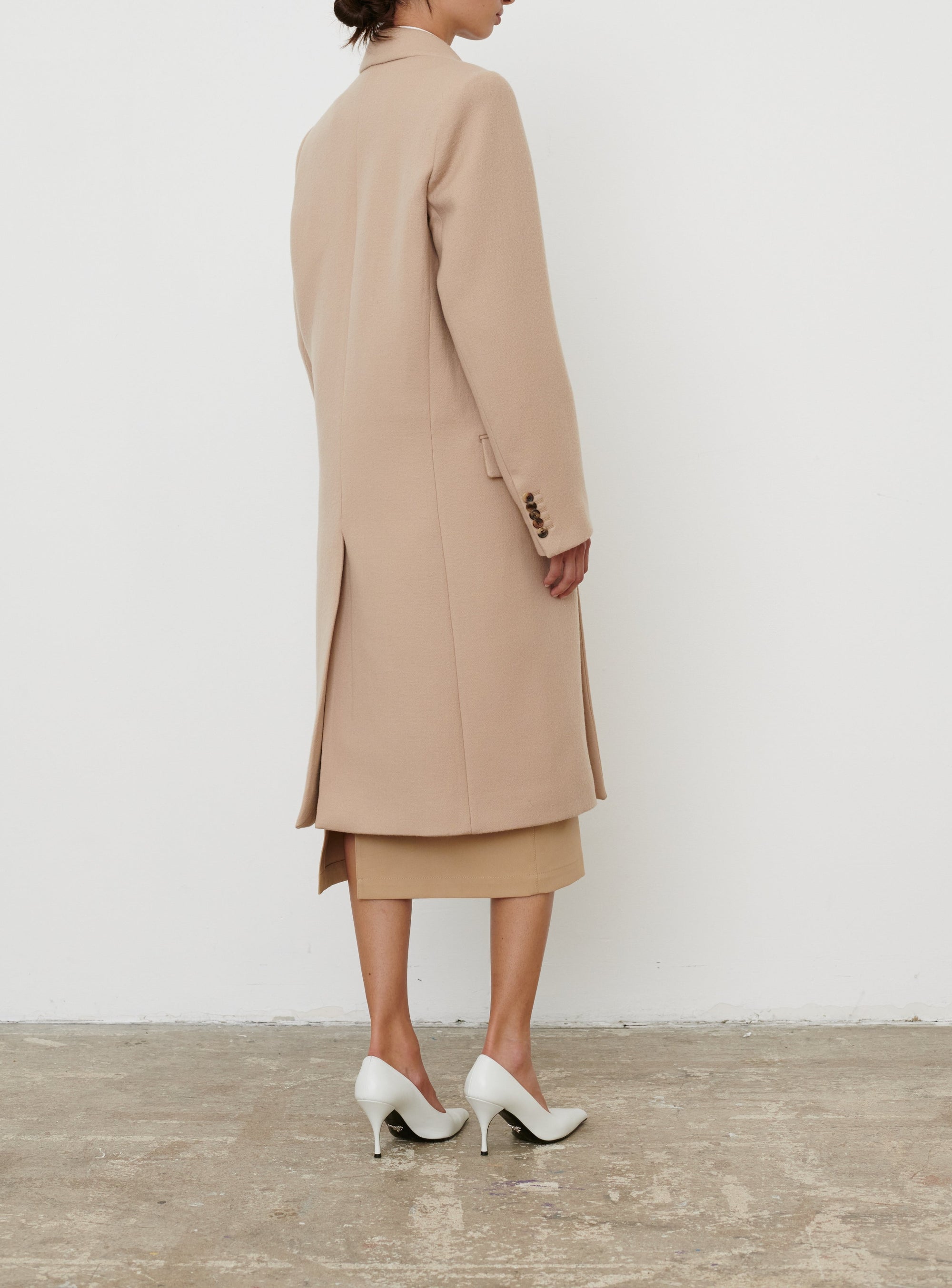 Classic Double Breasted Coat - Khaki