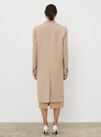 Classic Double Breasted Coat - Khaki