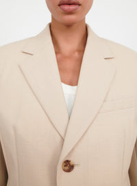 Light Longline Blazer - Sand