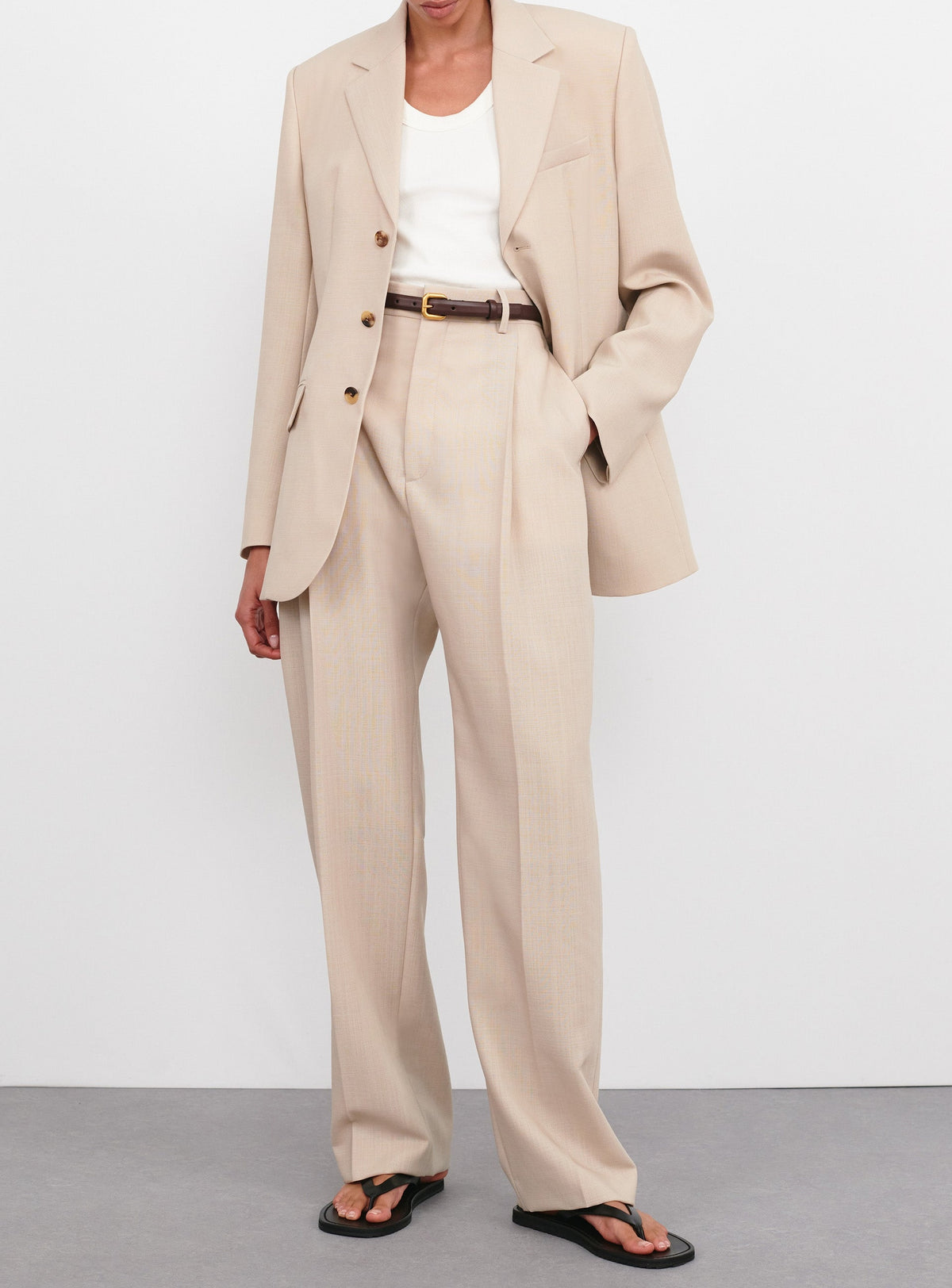 Light Longline Blazer - Sand