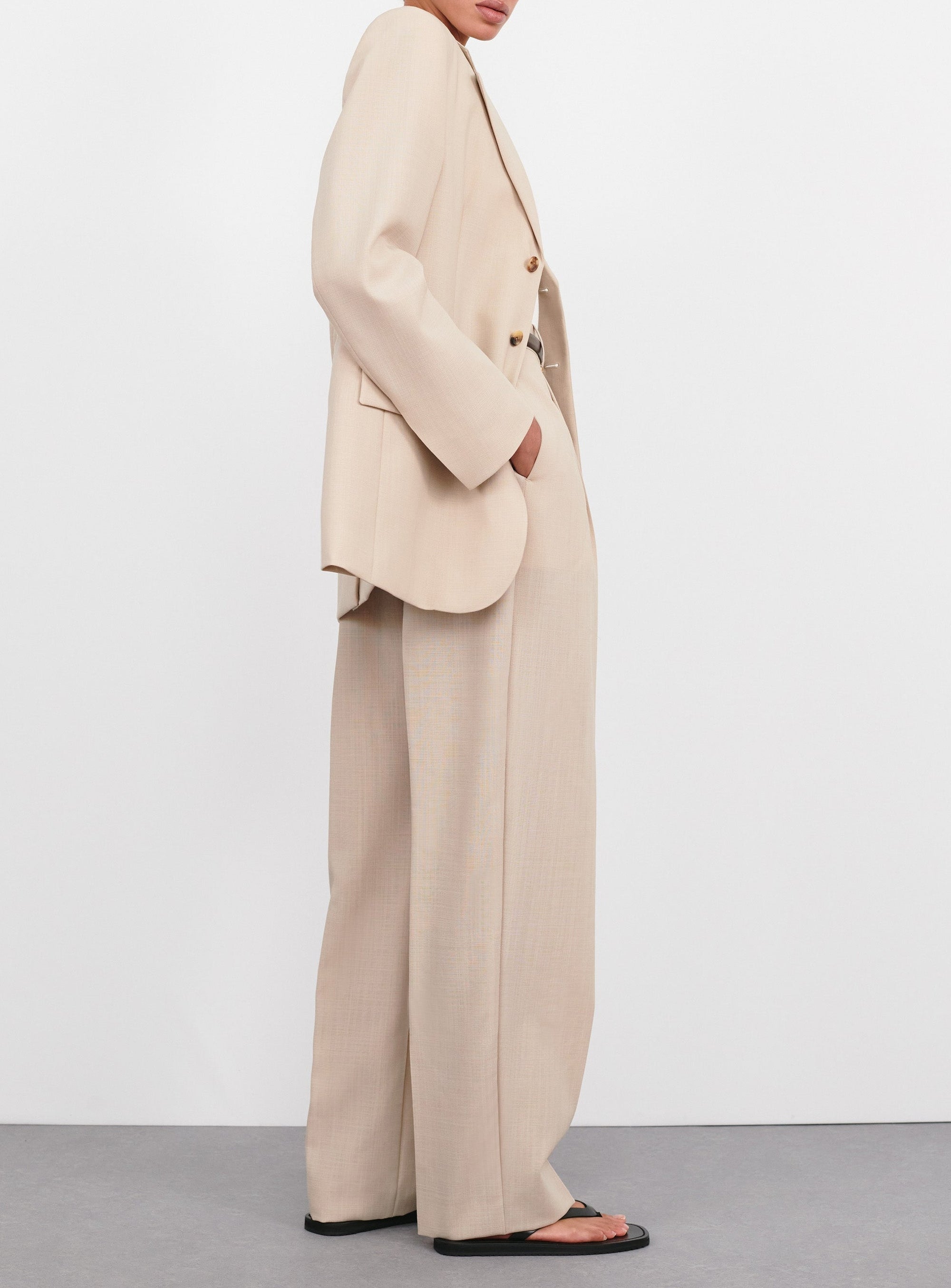 Light Longline Blazer - Sand