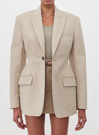 Drill Contour Blazer - Stone