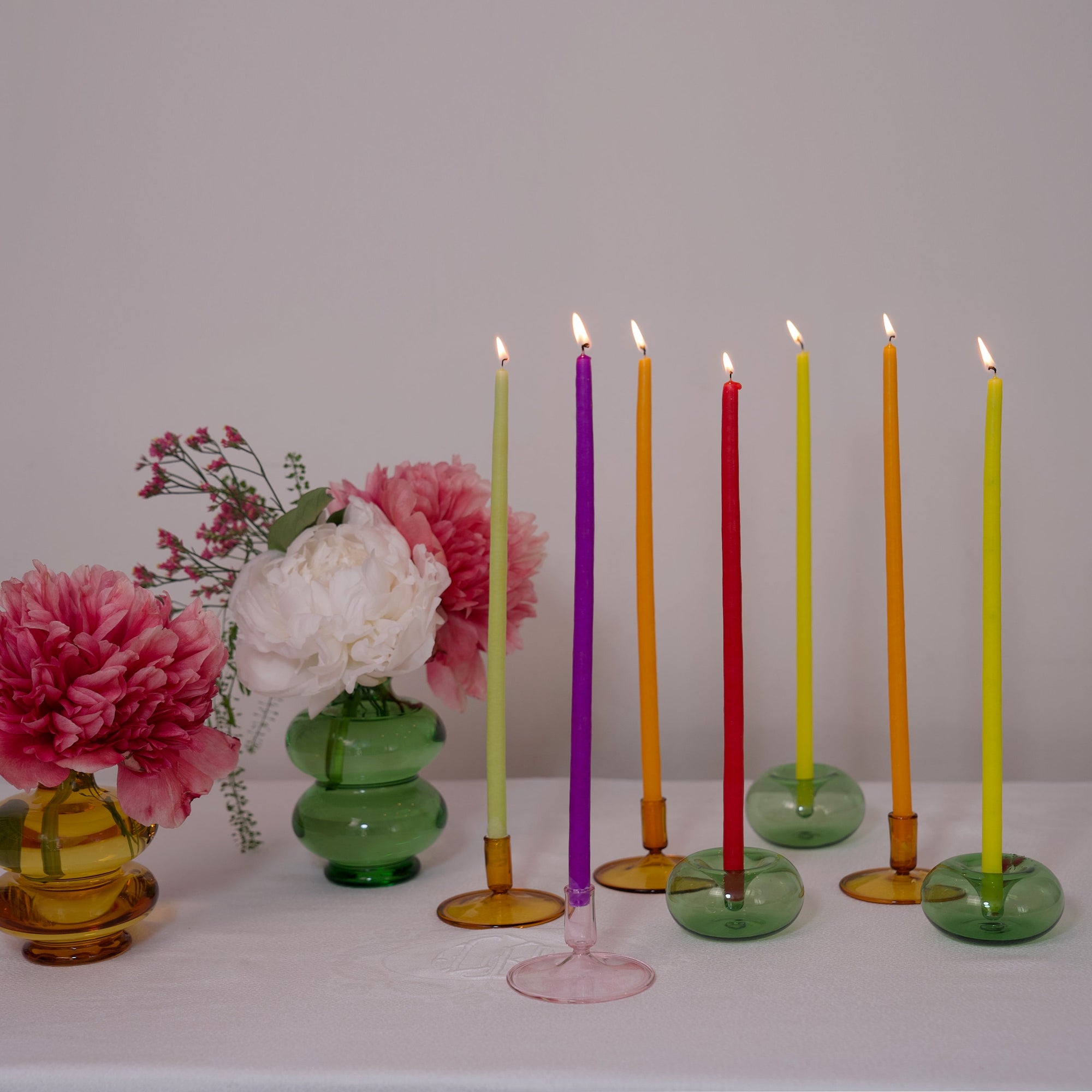 Ambre & Rose Fluo Bougeoirs - Ambre & Rose Fluo