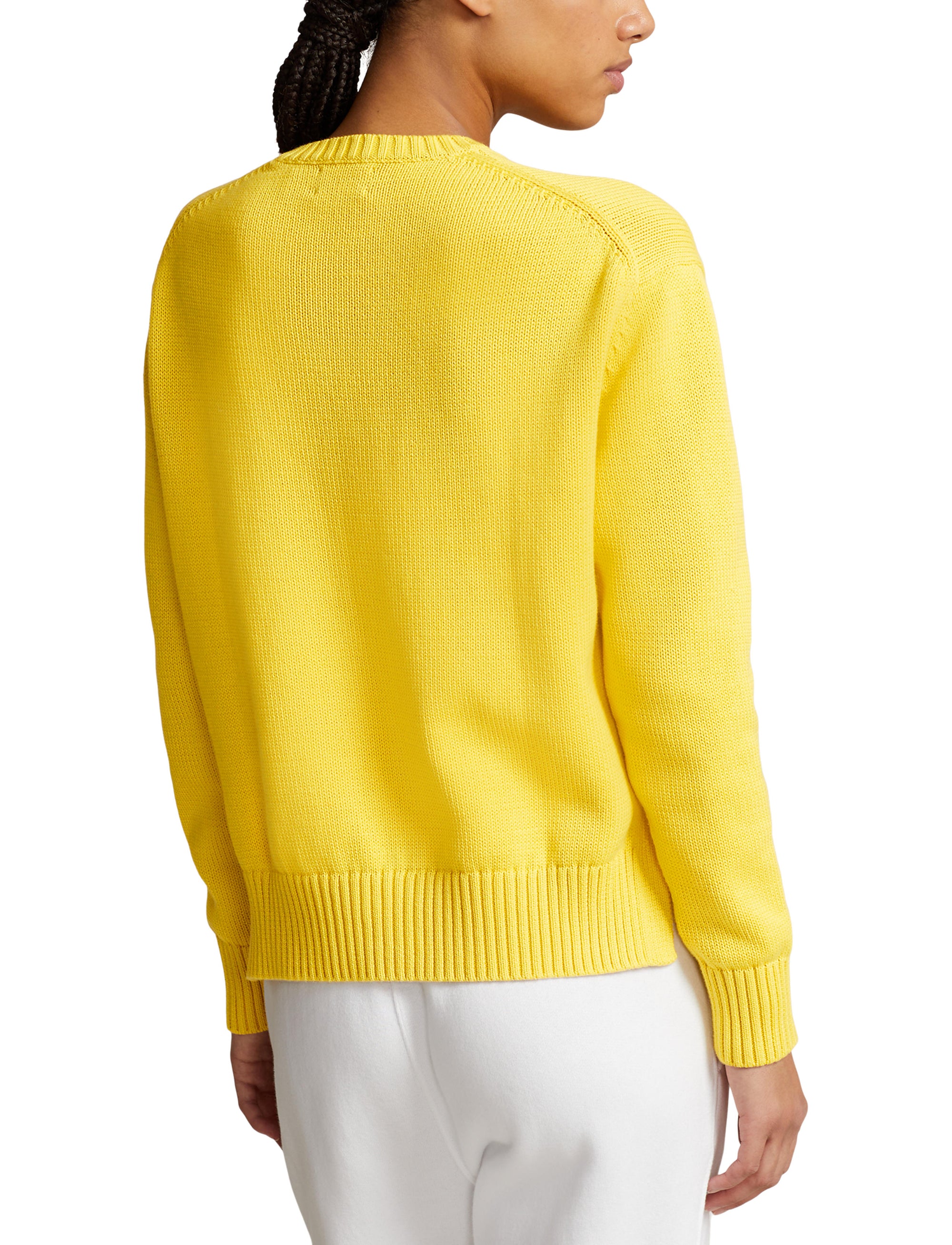Pull col rond en coton  - Sunfish Yellow