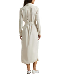 Robe-chemise en satin - Mascarpone Cream