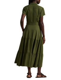 Robe-chemise gitane ceinturée - Expedition Olive