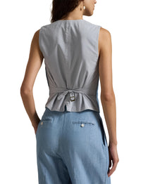 Gilet Pauline en chambray - Chambray