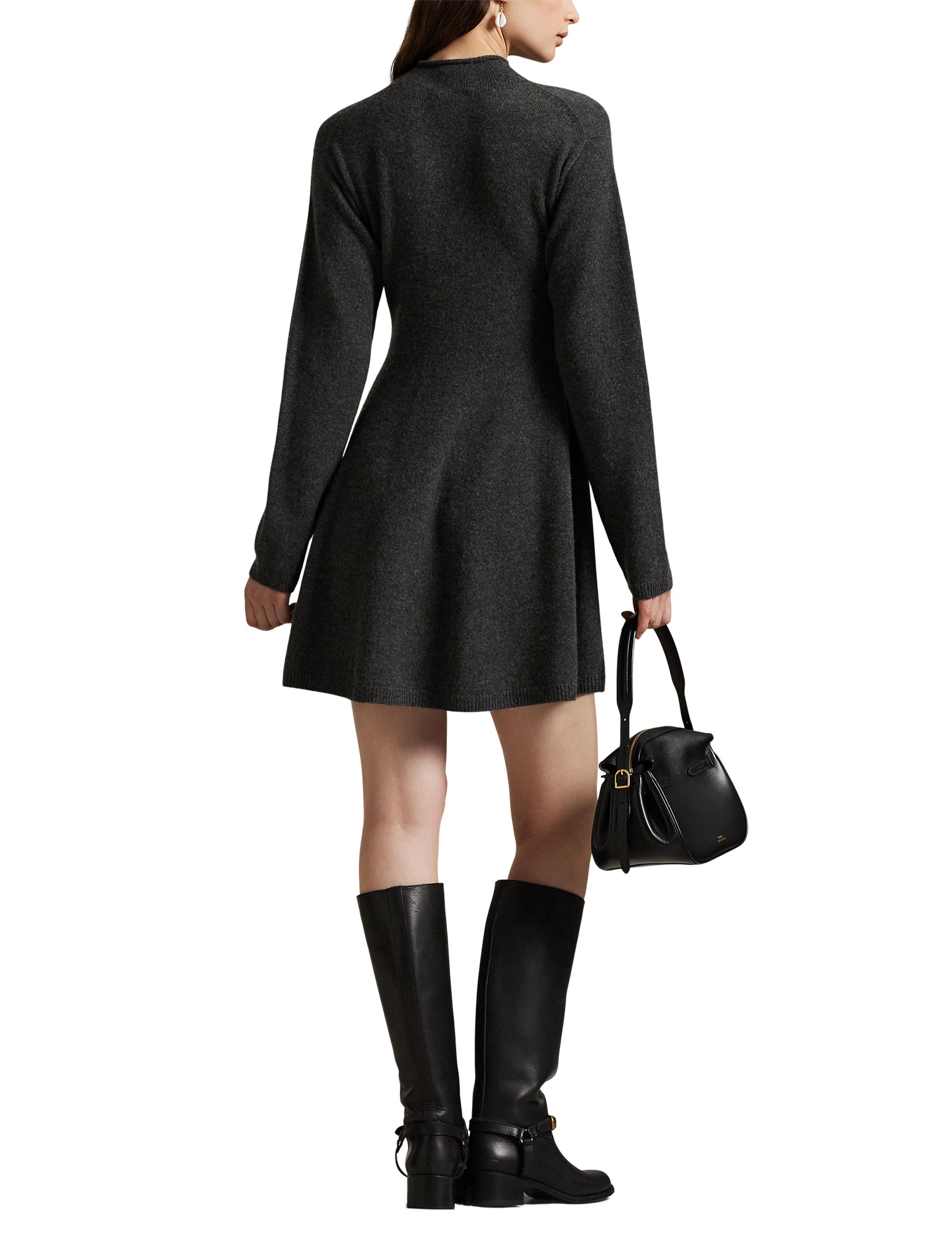 Robe-pull à col roulé en cachemire - Stadium Grey Heather
