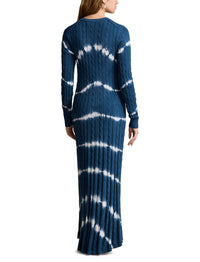 Tie-dye cotton jumper dress - Indigo Tie Dye