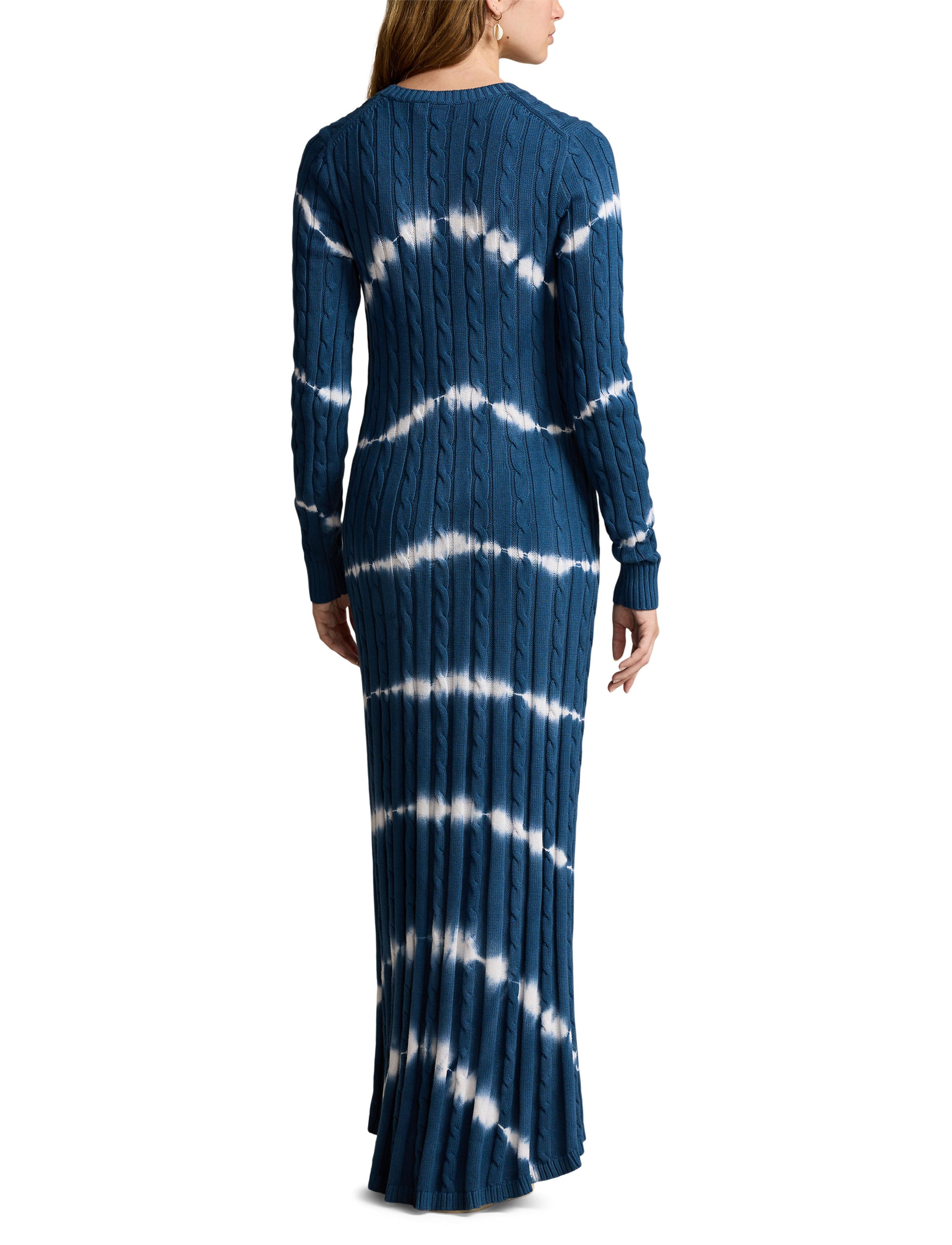 Tie-dye cotton jumper dress - Indigo Tie Dye