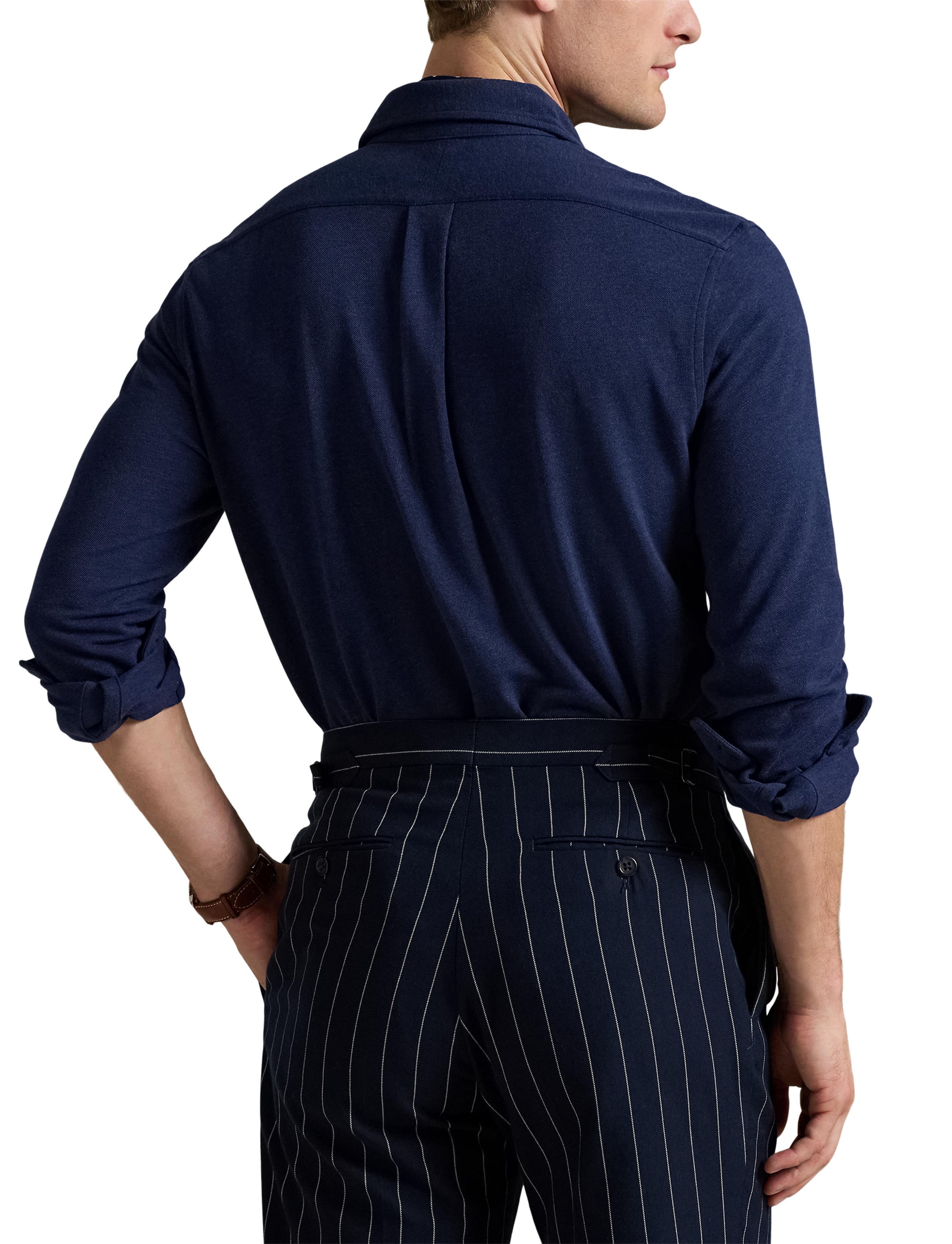 Chemise ultra-légère en coton piqué - Spring Navy Heather