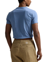 T-shirt col rond jersey Custom Slim Fit - Channel Blue