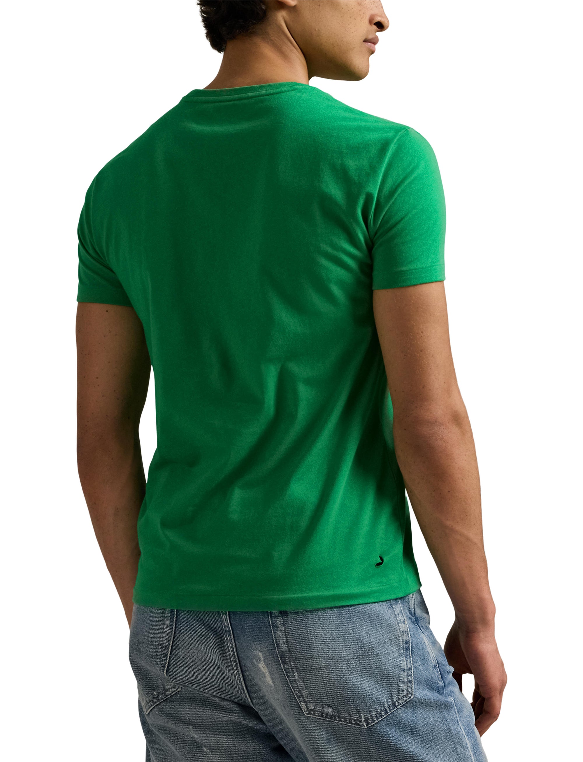 T-shirt col rond jersey Custom Slim Fit - Cruise Green