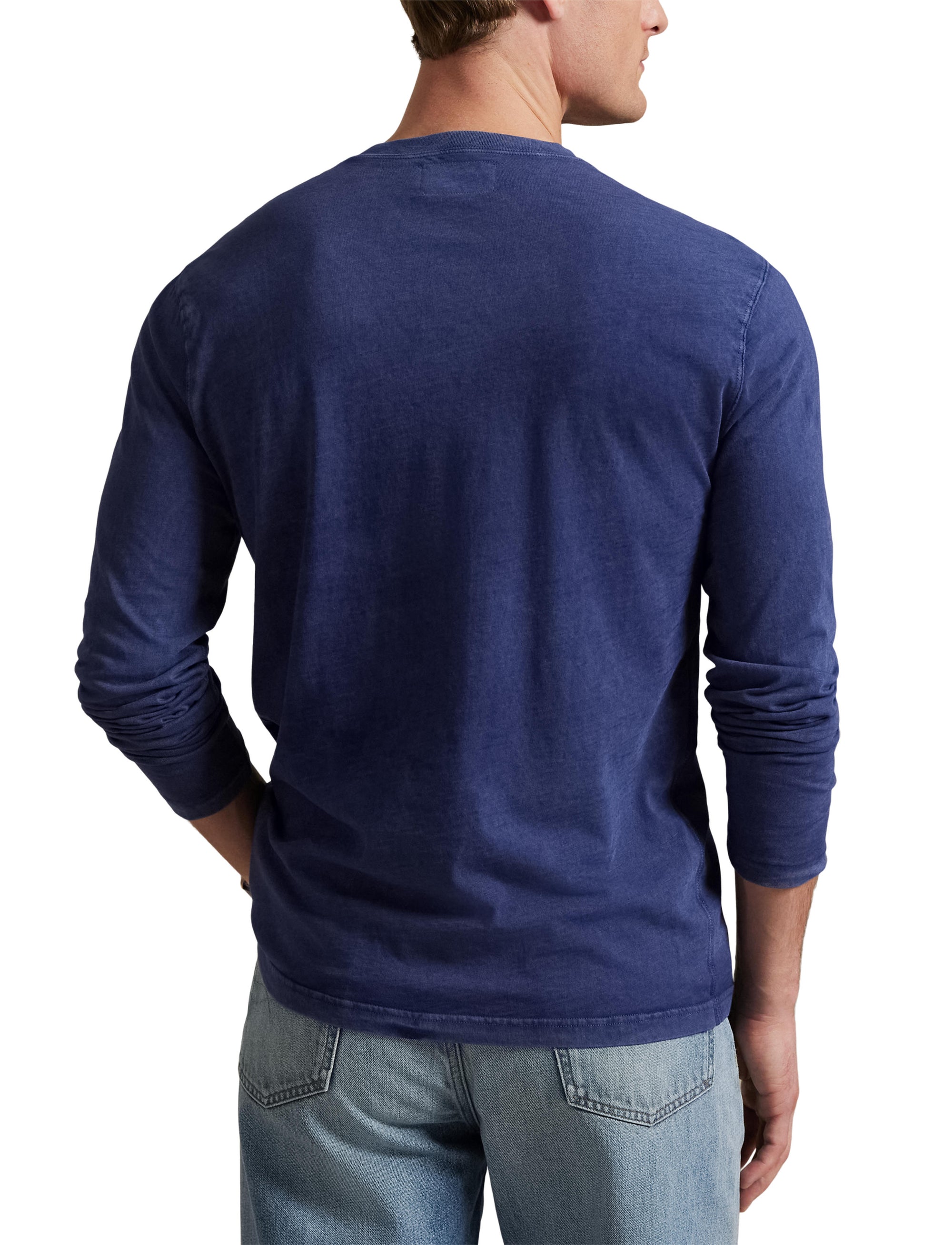 Top col tunisien en jersey flammé - Cruise Navy