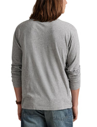 Top col tunisien en jersey flammé - Dark Vintage Heather
