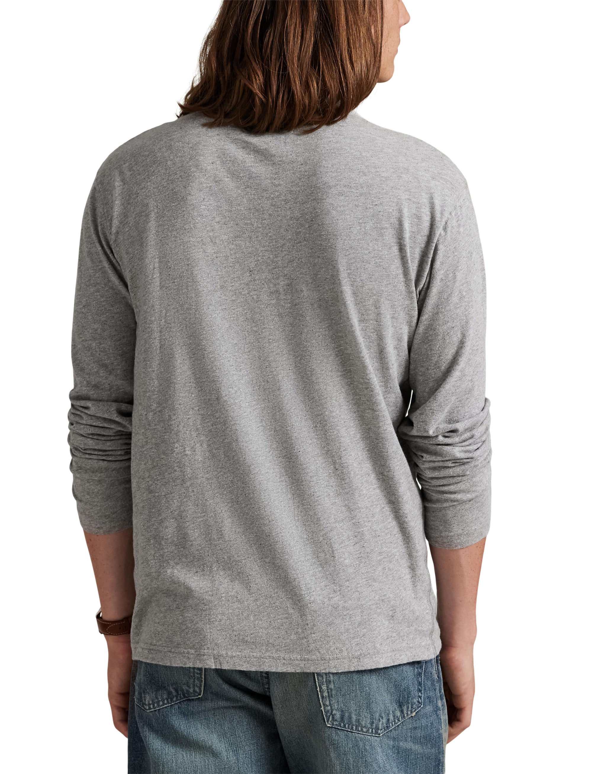 Top col tunisien en jersey flammé - Dark Vintage Heather