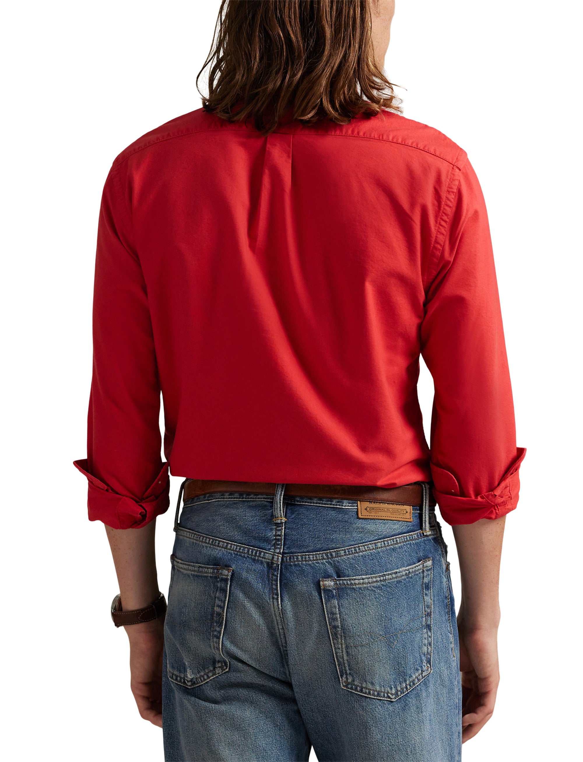 Chemise Oxford Slim Fit teinte en pièce - New Brick