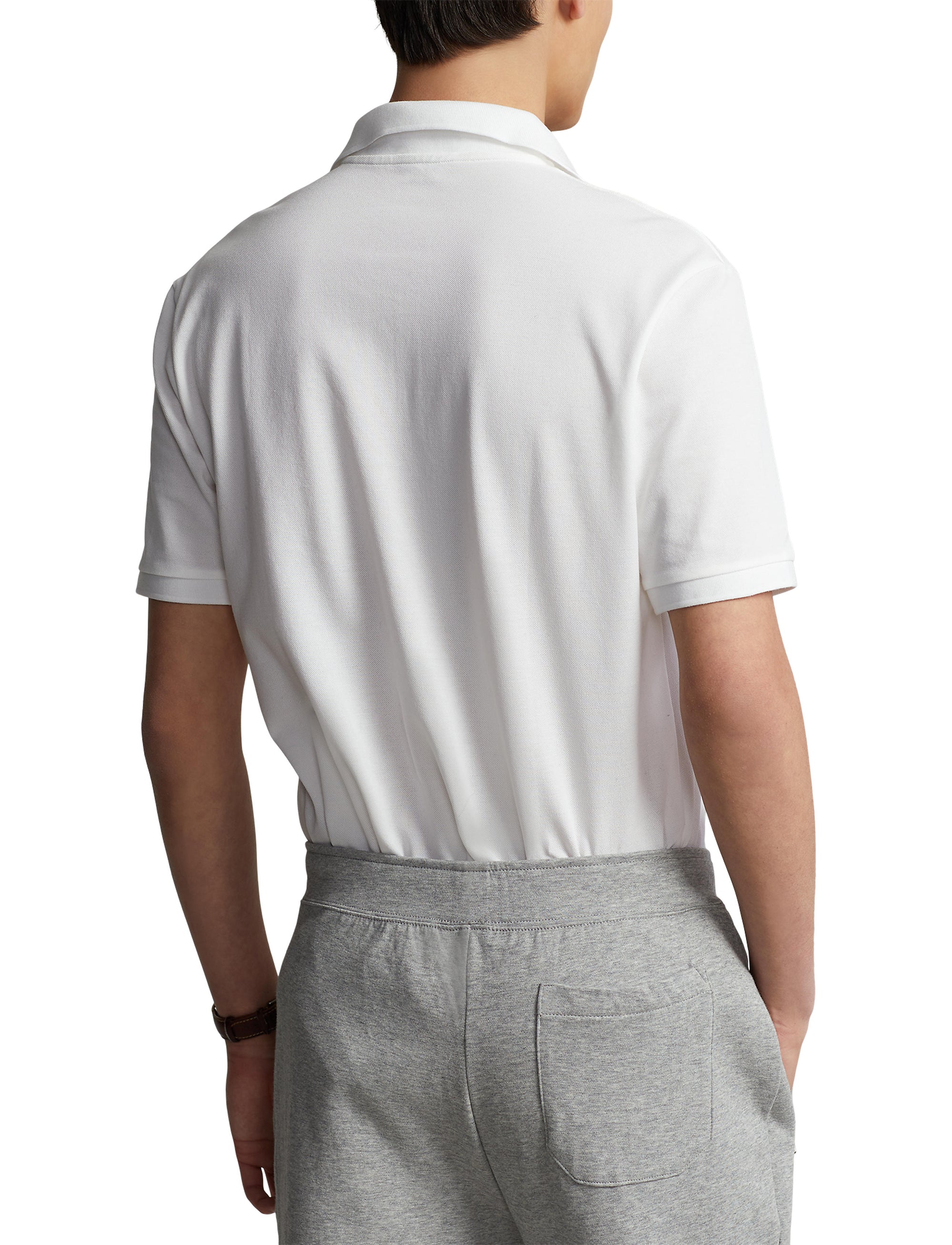 Polo stretch coupe ajustée - White