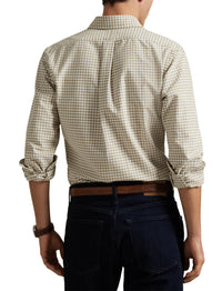 1pcs / NEW // 4338Q COASTAL BEIGE/WHITE SPORT SHIRT LONG SLEEVE SLBDPPCS
