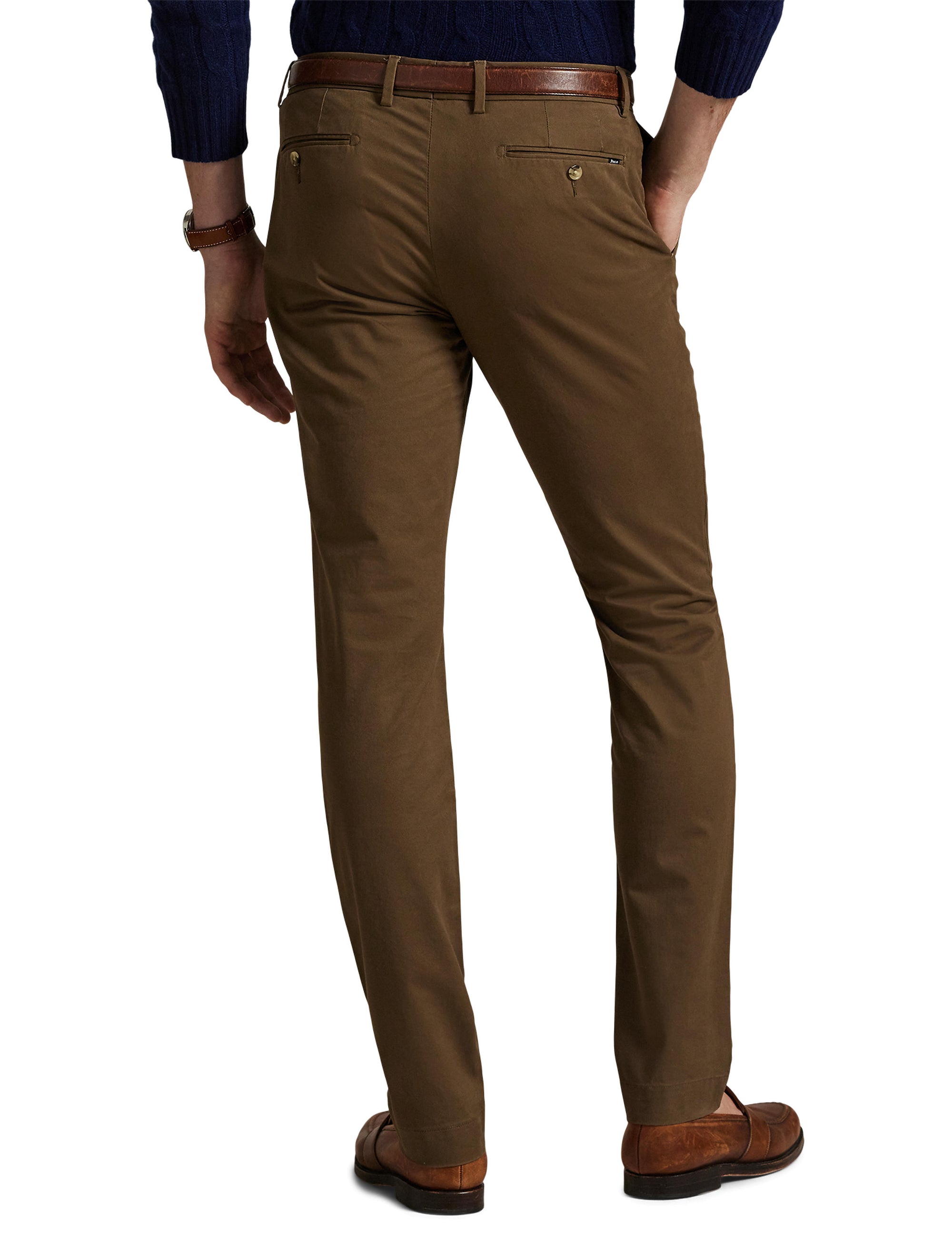 Pantalon Greenwich slim en chino stretch - Chestnut