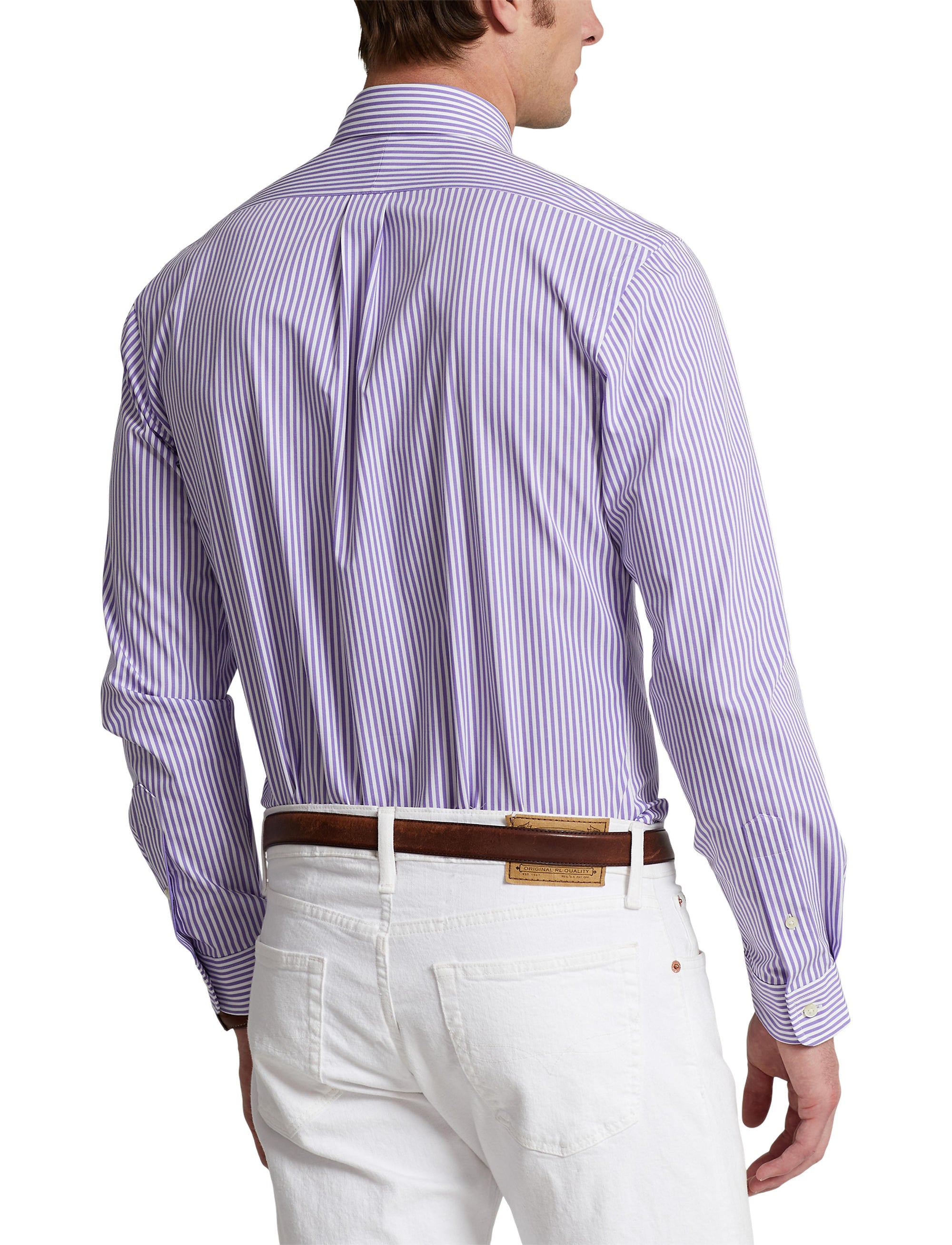 1pcs / NEW // 4655K LAVENDER/WHITE SPORT SHIRT LONG SLEEVE SLBDPPCS