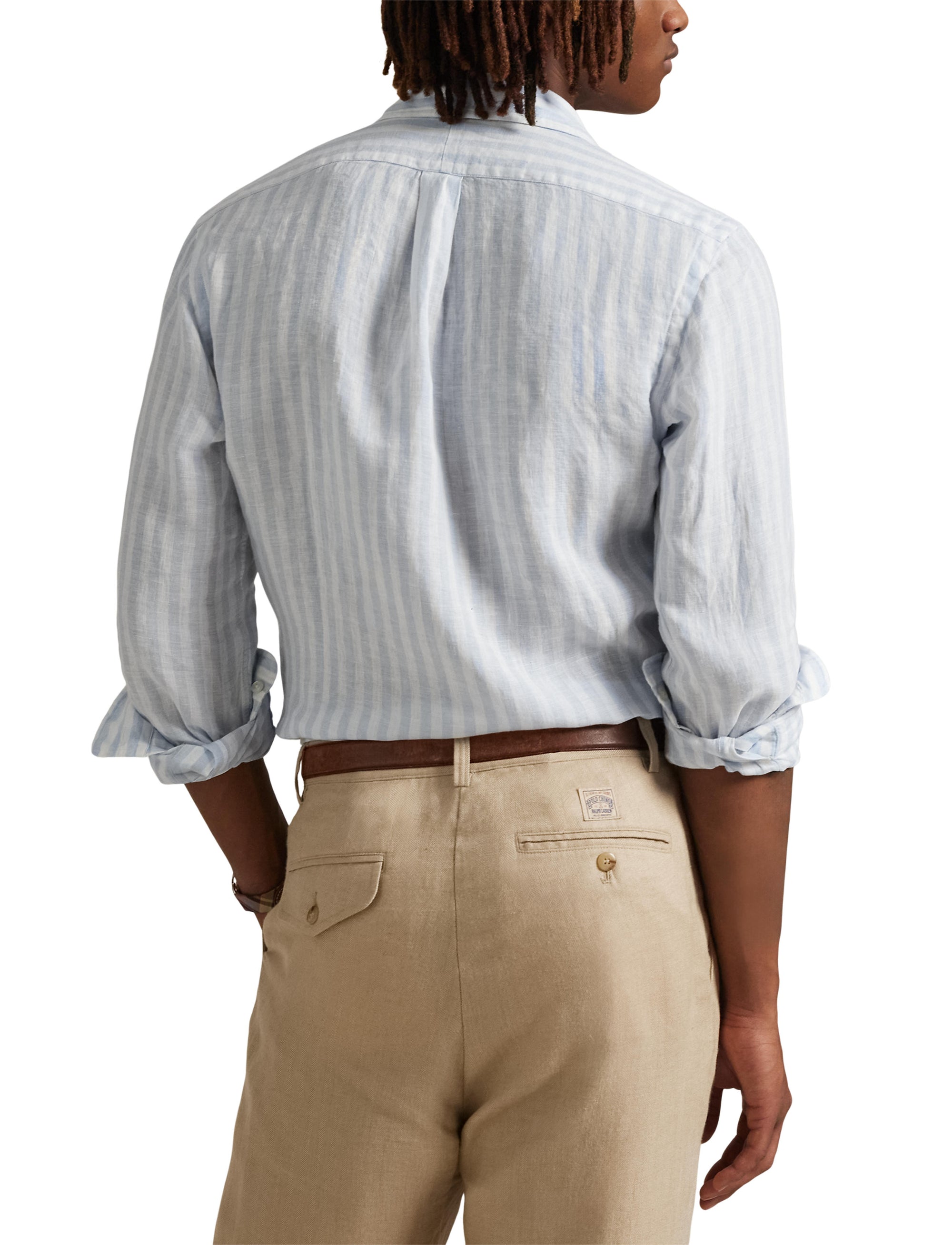 1pcs / NEW // 5138D OFFICE BLUE/WHITE SPORT SHIRT LONG SLEEVE CUBDPPCS