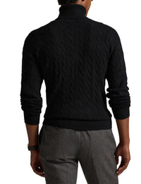 Pull col roulé torsadé en laine - Polo Black