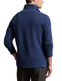 Pull demi-zippé côtelé Estate - Spring Navy Heather & Barclay Heather Int