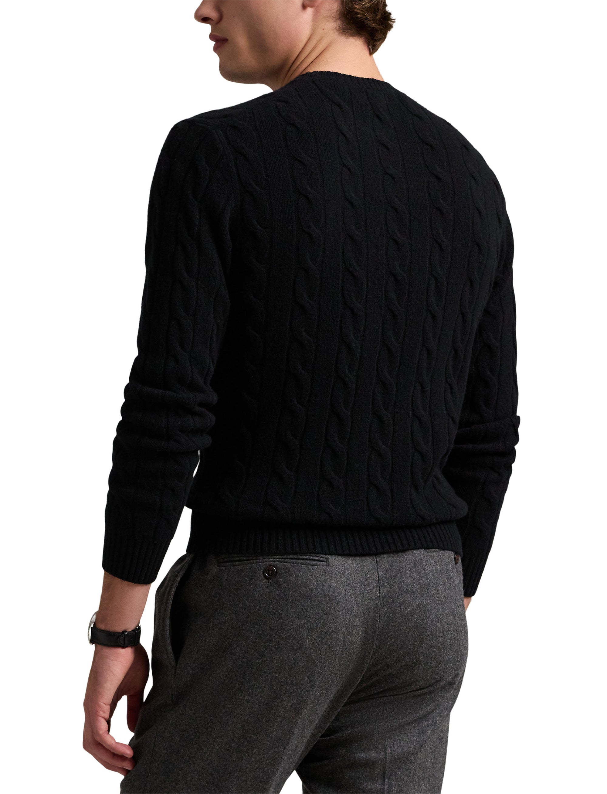Pull en laine torsadée - Polo Black