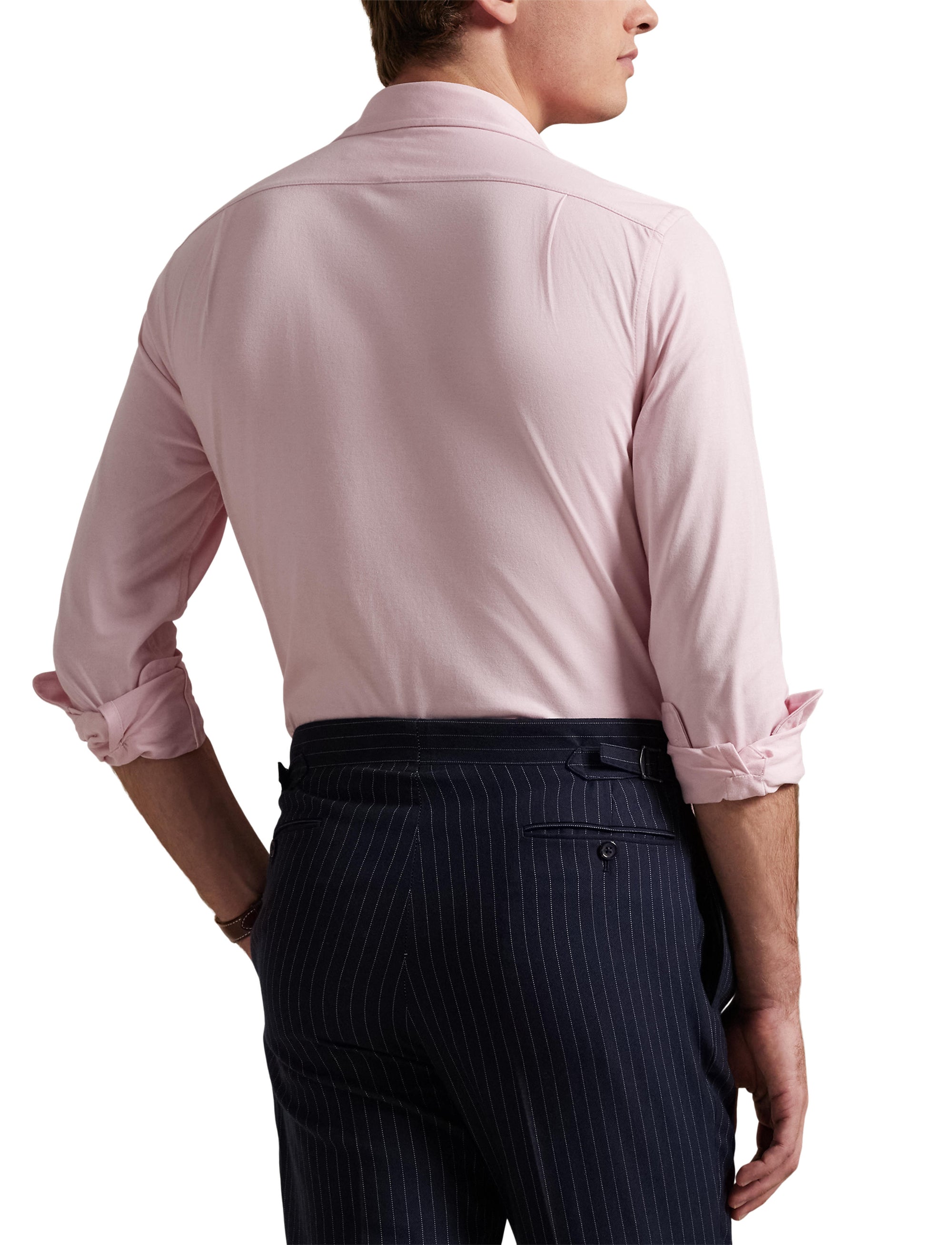 Chemise à col évasé en jersey  - Garden Pink