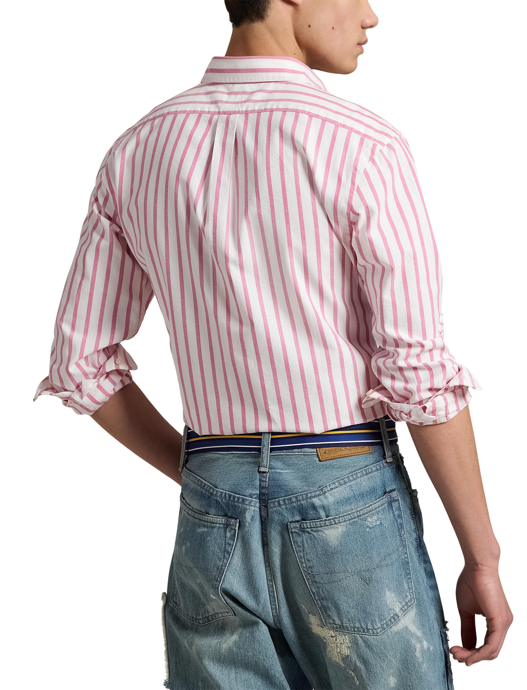 1pcs / NEW // 5149B PINK/WHITE SPORT SHIRT LONG SLEEVE CUBDPPCS
